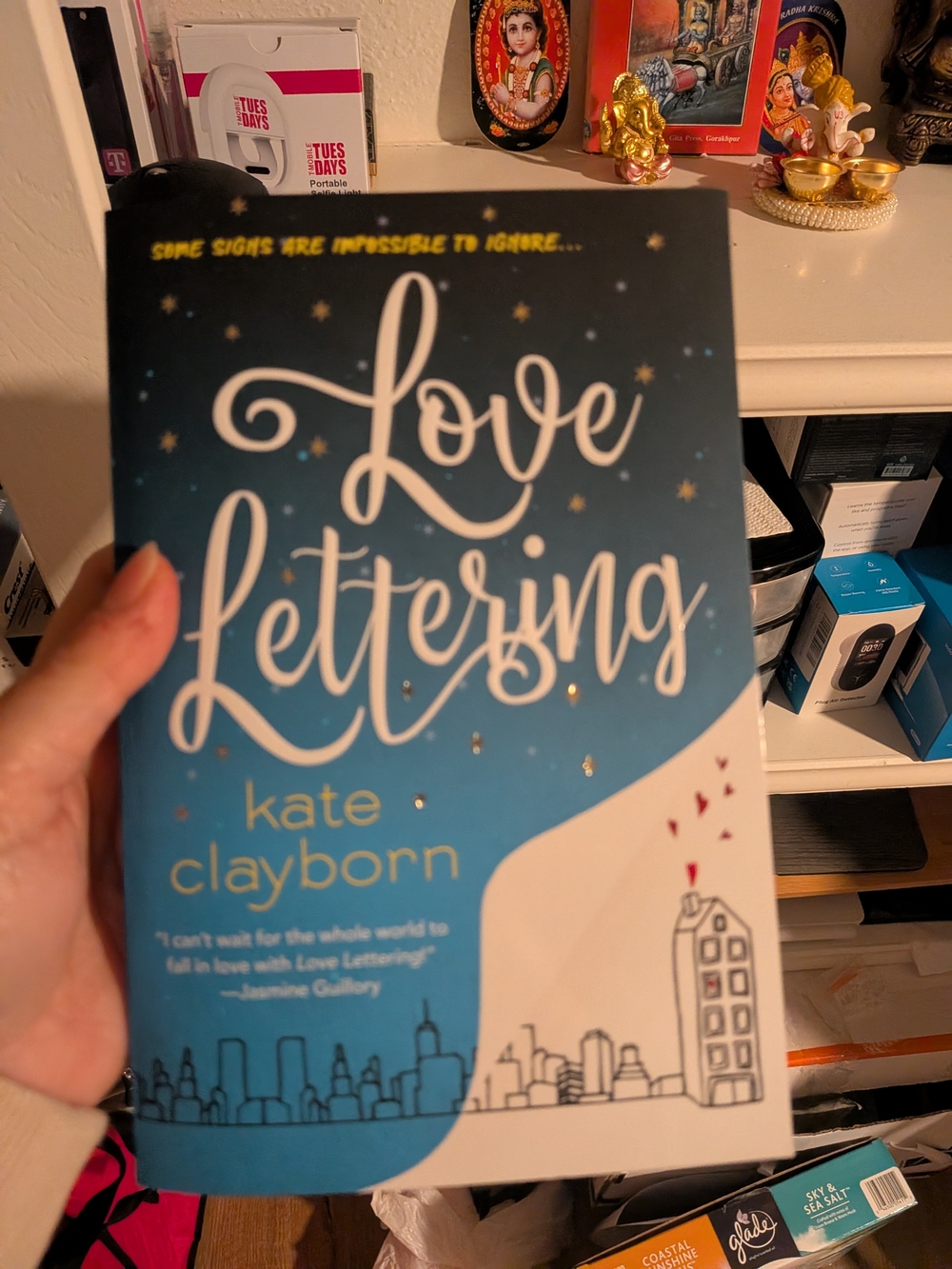 Love Lettering by Kate Clayborn - Blue & White Paperback
